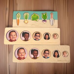 Lovevery 13-15 Months Circle of Friends Puzzle + 2 Boards Montessori Wood Lot